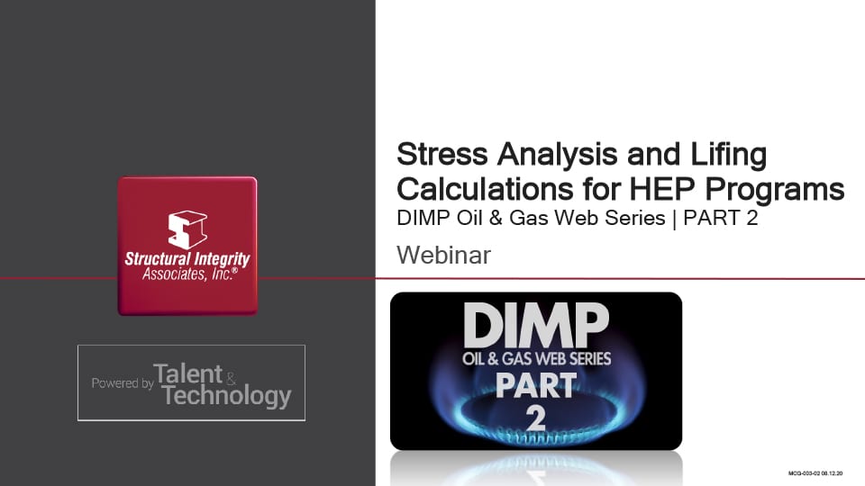 DIMP Oil & Gas Web Series PART 2 Webinar