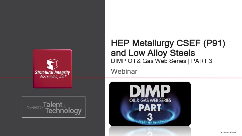 DIMP Oil & Gas Web Series PART 3 Webinar