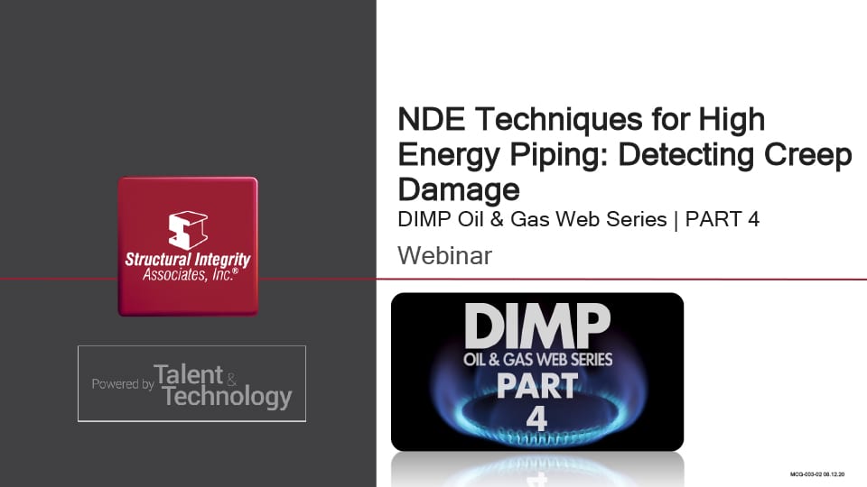 DIMP Oil & Gas Web Series PART 4 Webinar
