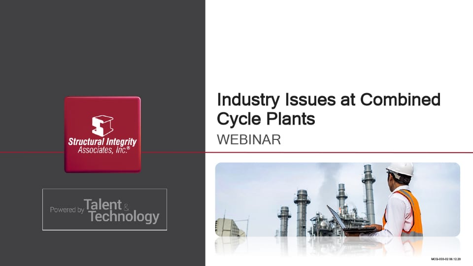 Industry Issues at Combined Cycle Plants Webinar