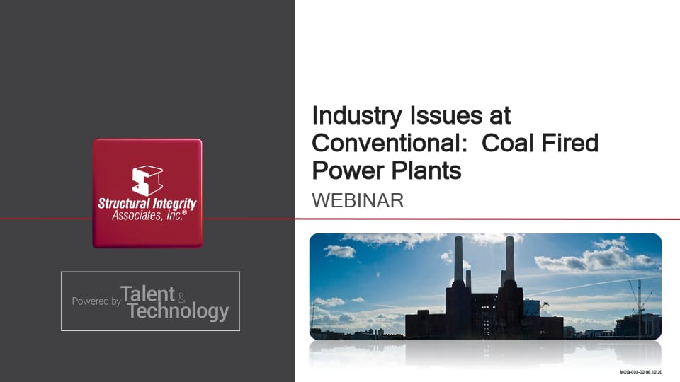 Industry Issues at Conventional - Coal Fired Power Plants Webinar