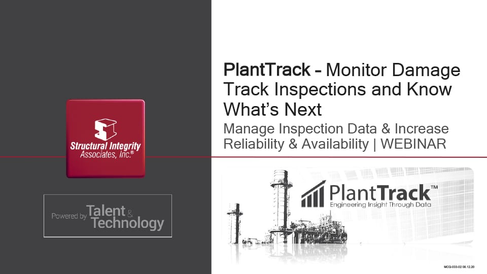 PlantTrack – Monitor Damage Track Inspections and Know What’s Next Webinar