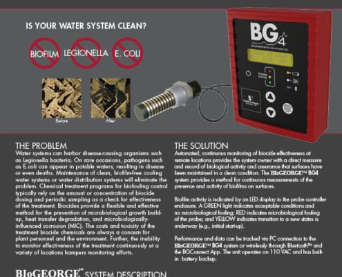Structural Integrity Associates | BIoGEORGE BG4 Biofilm Growth Detector | Is Your Water System Clean