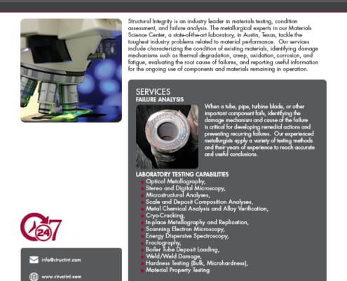 Structural Integrity Associates | Metallurgy Laboratory Services & Failure Analyses