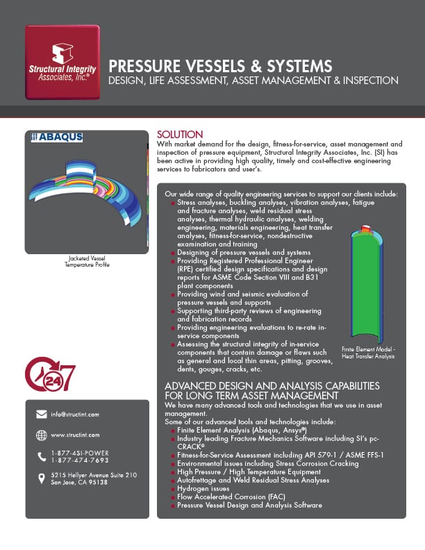 Structural Integrity Associates | Pressure Vessels & Systems Design, Life Assessment, Asset Management & Inspection