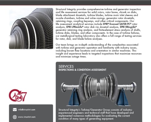 Structural Integrity Associates | Turbine Generators Services | At A Glance