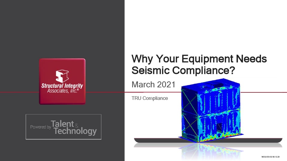 Why Your Equipment Needs Seismic Compliance Webinars