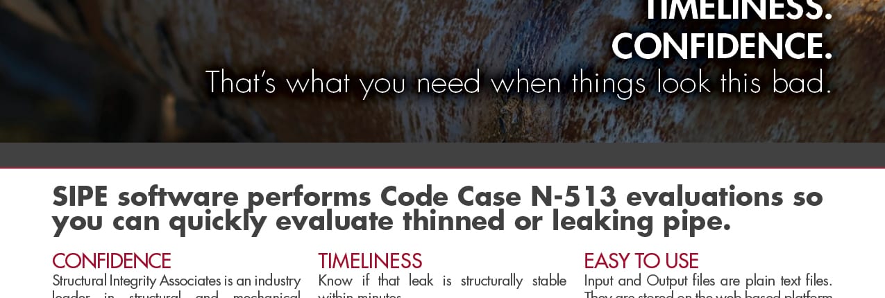 SIPE | Code Case N-513 Evaluations