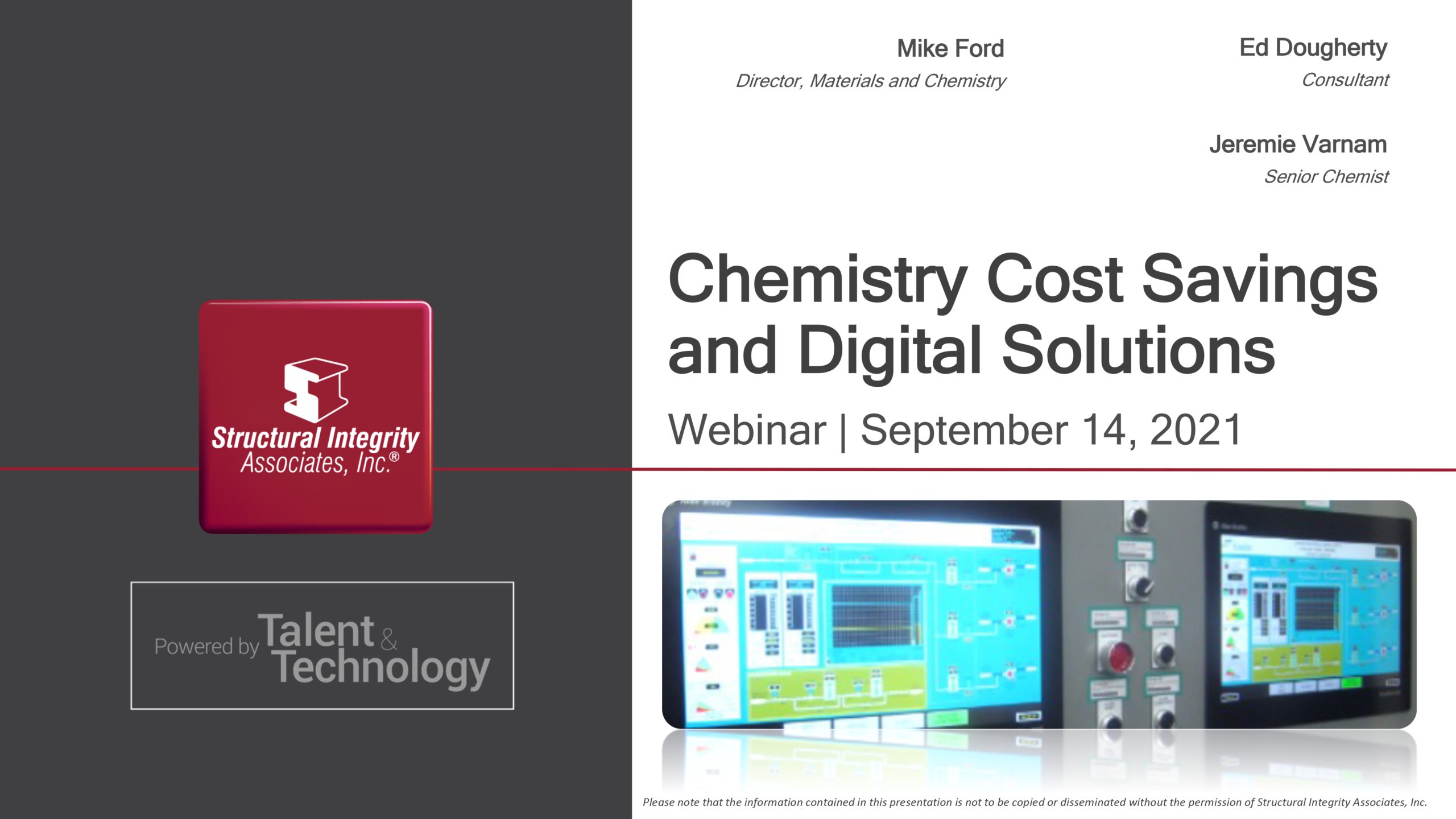 Structural Integrity Associates | Optimized Chemistry Solutions_Webinar 2021-09-14