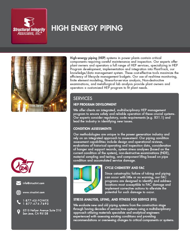 High Energy Piping Brochure 5.23.22