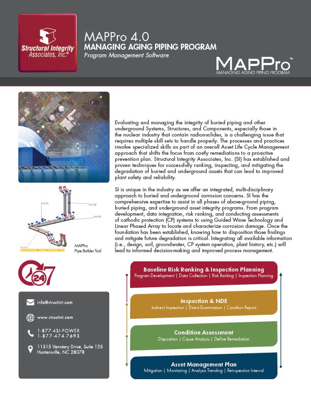 Managing Buried Piping - MAPPro - Program Management Software